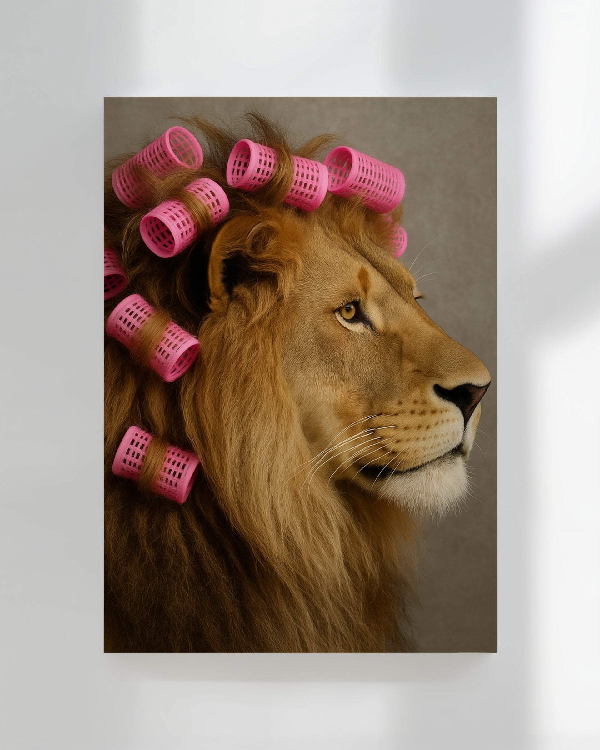 Lion With Hair Rollers