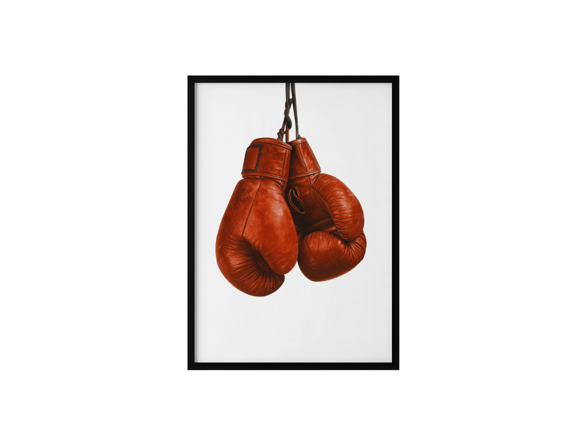 Red Hanging Boxing Gloves